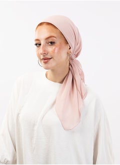 اشتري Square plain Crepe Chiffon Rose For Women في مصر