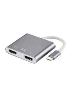 اشتري 4K Ultra HD Dual HDMI Interface Output to USB-C / Type-C Adapter في السعودية