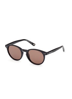 Buy Men's Polarized Round Shape Plastic Sunglasses SE627501H48 - Lens Size: 48 Mm - Shiny Black in Saudi Arabia