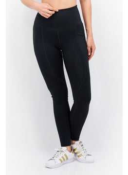 اشتري Women Sportswear Fit Plain Training Tights, Black في الامارات