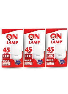 Buy LED bulb, 45 watt white light - E27 - 3 pieces in Egypt