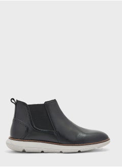 اشتري Genuine Leather Casual Pull On Boots في السعودية