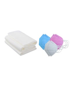 اشتري Back To School Disposable Towel 3Pcs School Bag Stationary Set Pencil Set Lunch Box Pink في الامارات