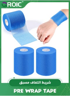 Buy 3-Rolls Pre Wrap Tape, OK TAPE Athletic Foam Underwrap for Sports, Protect for Ankles Wrists Hands and Knees, 2.75 Inches x 30 Yards - Blue, 3-Rolls in UAE