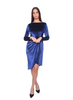 اشتري ESLA Plain Long Sleeved Short Dress في مصر