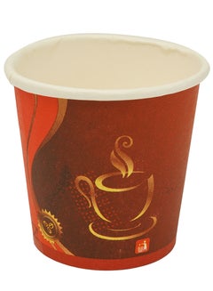 Buy IDEAL PACK - PAPER CUP 4 OZ - DISPOSABLE PAPER CUP Pack of 50 PCS, RED in UAE