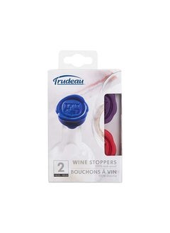 اشتري Silicone 2 Bottle Stoppers Set, Multicolored في الامارات