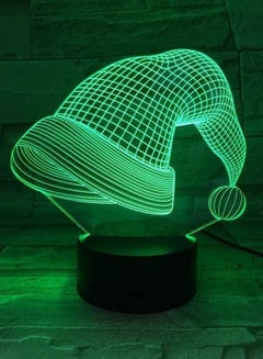 Buy Christmas Hat 3D Lamp 7/16 Colors LED Night Lamps for Kids Touch LED USB Table Baby Sleeping Nightlight LED USB Light in UAE