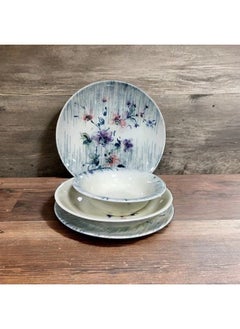 اشتري Dinner Set 24 Pcs  Kutahya  Purple Flower في مصر