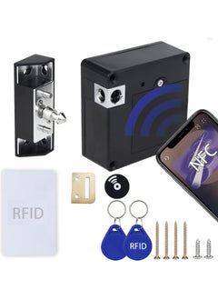 اشتري قفل خزانة غير مرئي، قفل NFC مخفي، قفل RFID DIY، مناسب لقفل درج الخزانة الخشبية، حجرة المؤن، الرف السري، لوحة مخفية في الامارات