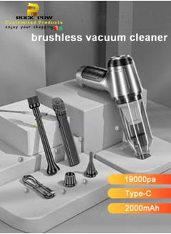 Buy Cordless Vacuum Cleaner 19000pa with 2000mah Large Capacity Battery and Fast Type C Charge Handheld Vacuum Cleaner in UAE