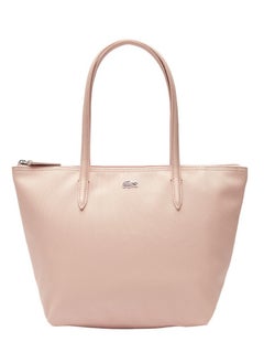 Buy Lacoste Women's L12.12 Concept Fashion Versatile Large Capacity Zipper Handbag Single Shoulder Bag Tote Bag Medium Light Pink in Saudi Arabia