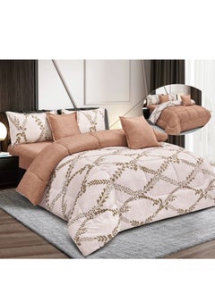 Buy Summer comforter set 6 pieces velvet medium filling excellent quality 230*250 in Saudi Arabia