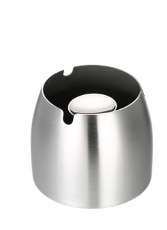 اشتري Windproof Ashtray Stainless Steel Tabletop Ashtray Cigarette Cigar Ash Holder with Column Bracket Ash Tray for Patio Hotel Home Office في الامارات