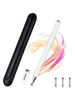 Buy Spotego passive stylus pen for touch screens, compatible for iOS and Android devices, iPad iPhone laptop Samsung phones and tablets, for Drawing and Handwriting White in UAE