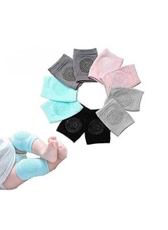 Buy 5 Pairs Baby Kneepads Crawling Anti Slip Knee Breathable High Elastic Sponge Kneepads For Baby, Multicolor in UAE