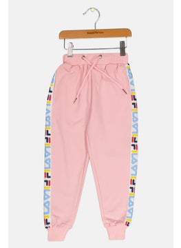 Buy Toddlers Girl Drawstring Brand Logo Jogger Pant, Pink in UAE