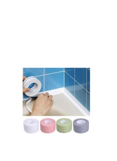 Buy Waterproof Seal Strip Length Self Adhesive Caulk Sealer Tape Bath and Wall Sealing Strip Sink Basin Edge Trim (multicolor) in Egypt