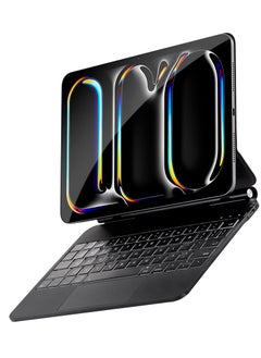 اشتري Magic Keyboard Case for iPad Pro 11" (2024) with Screen Protector – Detachable Wireless Keyboard, Slim Magnetic Cover, Apple Pencil Holder, Auto Sleep/Wake في الامارات