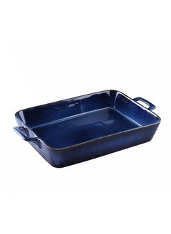 Buy Ocean Reactive Glaze Baking Tray 41X24X7Cm - Indigo in UAE