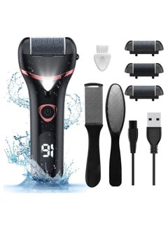 Buy Electric Foot Callus Remover, Rechargeable Portable Electronic Foot File Pedicure Kits, Waterproof Foot Scrubber File, Professional Pedicure Tools for Dead,Hard Cracked Dry Skin, 3 Rollers in Saudi Arabia