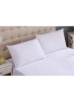 Buy Coral Fleece Waterproof Pillow Protector 50x90Cm White in UAE