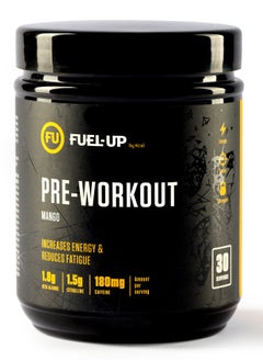 Buy Pre Workout - Mango Flavour-1.8g Beta Alanine-1.5g Citrulline- 180mg Caffeine- 30 Servings- 300g in UAE