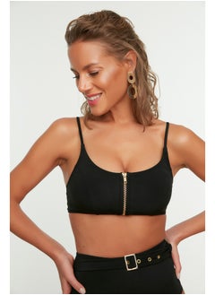 Buy Black Bralet Zipper Bikini Top TBESS20BU0266 in Egypt