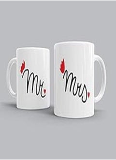 اشتري Cashmeera Printd Mug - Couples Set Of 2 Mugs -Ceramic Coffee Cup Wecanprint_5440 في مصر