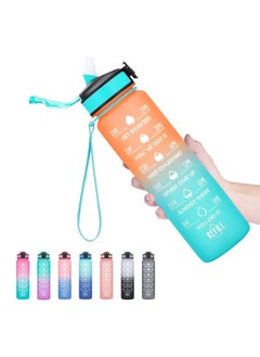 Buy VIO Motivational Water Bottle With Time Marker  Leakproof Sturdy Daily Use Bottle For Fitness Gym Office School and Outdoor Sports in UAE