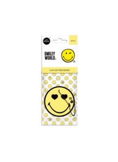 Buy Aroma Car _ Smiley Peach Hanging Card Car Air Freshener in Saudi Arabia