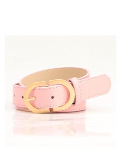 اشتري Ladies With A Jacket Simple Waist PU Leather Belt 105cm Pink في الامارات