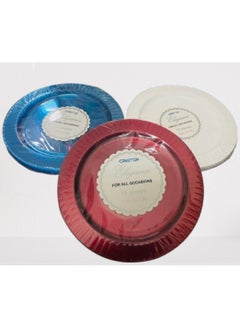 Buy 30PCS plastic round flat plate Set , 18cm Multicolour in Egypt