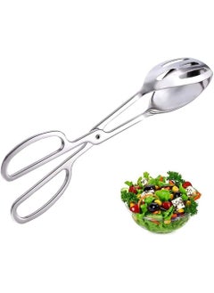 Buy Stainless Steel Salad Tongs, Kitchen Tongs Cooking Tongs Strong Bread Tongs Multipurpose Scissors Tongs for Vegetables, Salads, Meats, Desserts, Appetizers, Steaks and More (Silver) in UAE