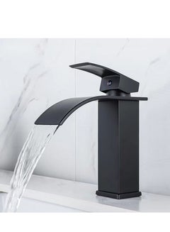 اشتري Bathroom Basin Faucet Waterfall Deck Mounted Cold and Hot Water Mixer Basin Faucet Bathroom Sink Deck Faucet في السعودية