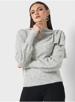 Buy Crew Neck Printed Sweater in UAE