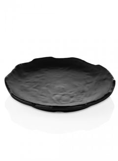 Buy Dinner plate melamine matte black size 28 cm in Saudi Arabia
