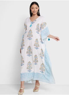 Buy Cape Sleeve Printed Kaftan in UAE