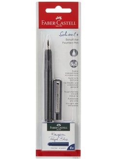 Buy School Fountain Pen With Pack of 6 Blue Ink Cartridges in UAE