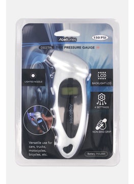 اشتري Digital Tire Pressure Gauge 150PSI, Grey في الامارات