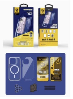 Buy Integrated protection package 7 in 1 compatible with IPhone 15 in Saudi Arabia