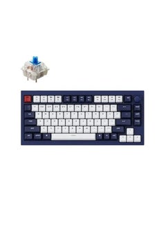 اشتري Keychron Q1 QMK Gateron Phantom Mechanical Keyboard with Knob, RGB, Blue Switch and Custom Hot-swappable - Navy Blue في الامارات