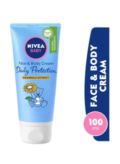Buy Nivea Baby Face and Body Cream Daily Protection Calendula Extract 100ml in UAE
