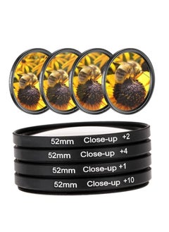 Buy Close-up +1/+2/+4/+10 Lens Set Filters for Digital Cameras and DSLR Cameras Macro Lens Kit for Cameras Lens (4 Piece Set) (52mm) in UAE