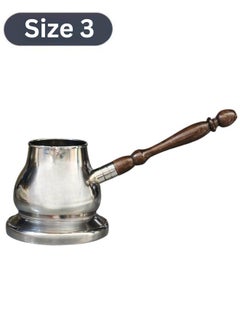 Buy Stainless Steel Coffee Pot with Wooden Handle Size 3 in Egypt