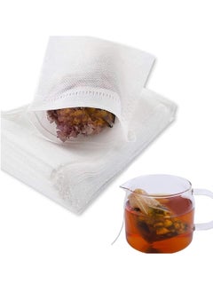 Buy 500 Pcs Tea Bags for Loose Leaf Tea Filter Bags Disposable Empty Tea Bags for Loose Leaf Tea with Drawstring for Sachet Bath Cooking in UAE