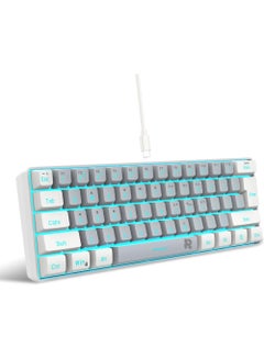 Buy Rock Pow 60% Wired Gaming Keyboard RGB Backlit Mini Keyboard Waterproof Small Ultra-Compact 61 Keys Keyboard for PC/Mac Gamer Typist Travel Easy to Carry on Business Trip in UAE