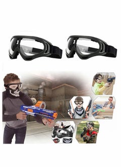 اشتري Children’s Safety Glass, 2 Pcs Kids Outdoor Game Protective Goggles Safety Goggles Eyewear for Elite Toy Game Eye Protection & Laboratory Work Safety Glasses في الامارات