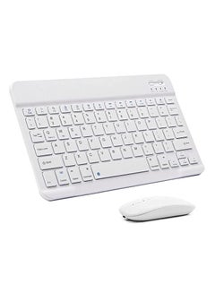Buy Arabic and English Bluetooth Keyboard and Mouse Combo Ultra-Slim Portable Compact Wireless Mouse Keyboard Set for IOS Android Windows Tablet Phone iPhone iPad Pro Air Mini in Saudi Arabia