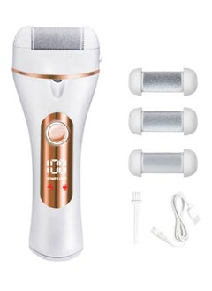 اشتري Ultimate Foot Care Solution, Rechargeable Electric Pedicure Tool with 3 Quartz Sand Grinding Heads, Waterproof Design, Dual-Speed Adjustment, 360° Roller Massage, Long-Lasting Battery, LED Display في الامارات